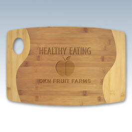 2 Tone Large Bamboo Cutting Board with Handle