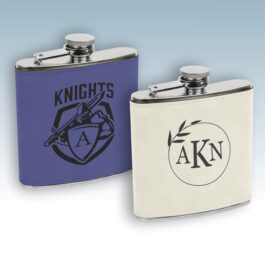 6 oz Leatherette Flasks