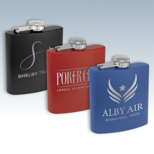 6 oz Coated Stainless Steel Flasks