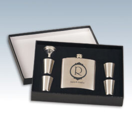 6 oz Stainless Steel Flask Gift Sets