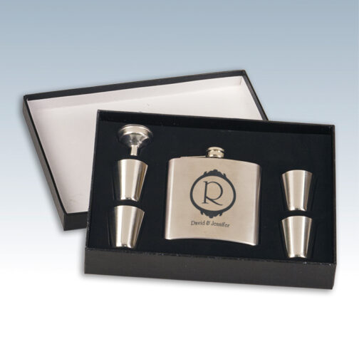 6 oz Stainless Steel Flask Gift Sets