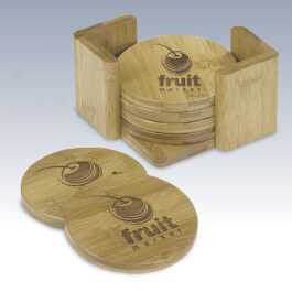 Bamboo Round 6 Coaster Set