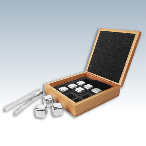 Bamboo Whiskey Stone Set