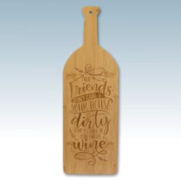 Bamboo Wine Bottle Cutting Board