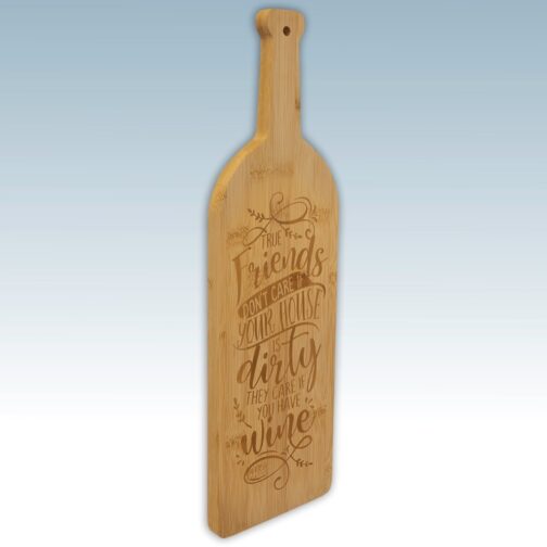 Bamboo Wine Bottle Cutting Board - Image 3