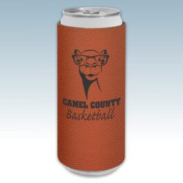 Basketball Leatherette Slim Beverage Holder