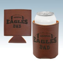 Football Leatherette 3 3/4″ Beverage Holder