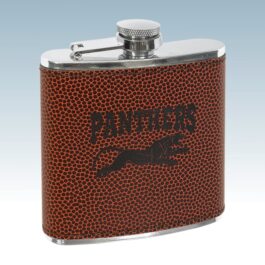 Football Leatherette 6 oz. Flask