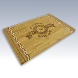 Large Checker Rectangle Bamboo Cutting Board