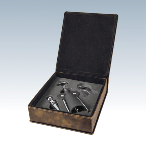 Leatherette 3 Pc Wine Tool Sets