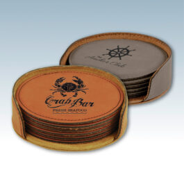 Leatherette Coaster Sets Round