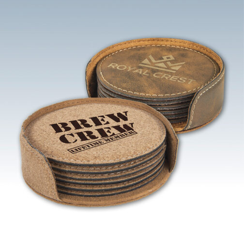 Leatherette Coaster Sets Round - Image 4