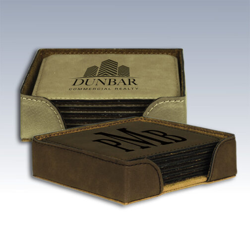 Leatherette Coaster Sets Square - Image 2