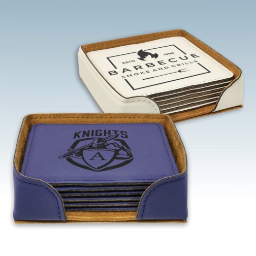 Leatherette Coaster Sets Square - Image 3