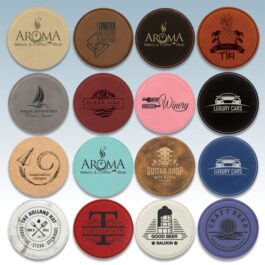 Leatherette Round Coasters