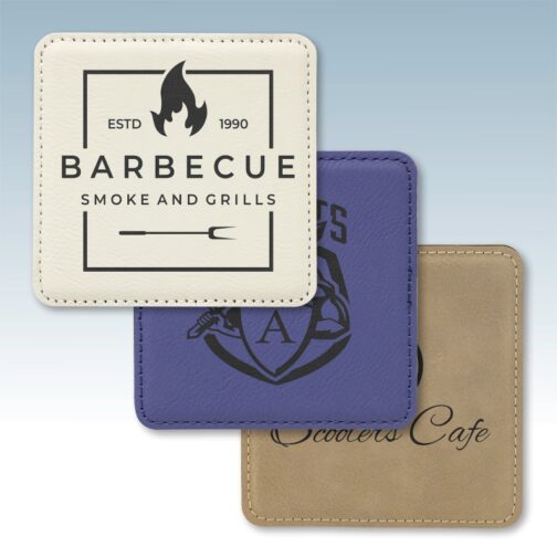 Leatherette Square Coasters - Image 3