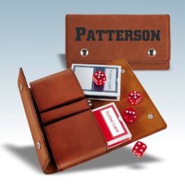 Leatherette Card and Dice Set