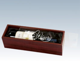 Rosewood Single Wine Box with Acrylic Lid