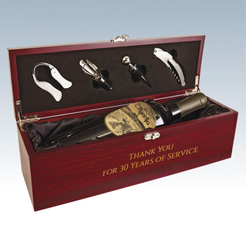 Single Rosewood Wine Presentation Box - Image 2