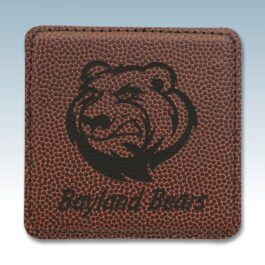 Square 4″x4″ Football Leatherette Coaster