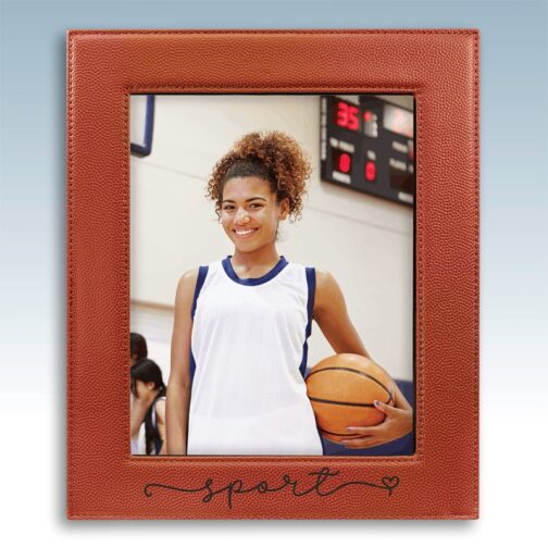 Basketball Leatherette 8x10 Photo Frame