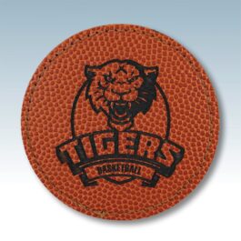 Basketball Leatherette Large Round Patches