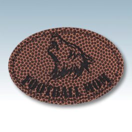 Football Leatherette Large Oval Patches