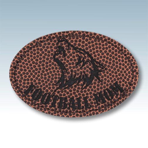 Football Leatherette Large Oval Patches