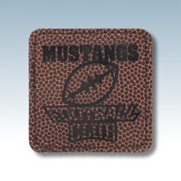 Football Leatherette Small Square Patches