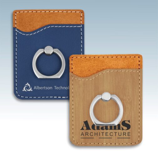 Leatherette Phone Wallet with Rings - Image 4