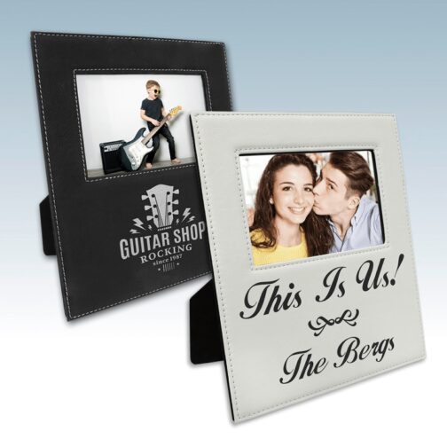 Leatherette 4x6 Photo Frame with Print Area - Image 3