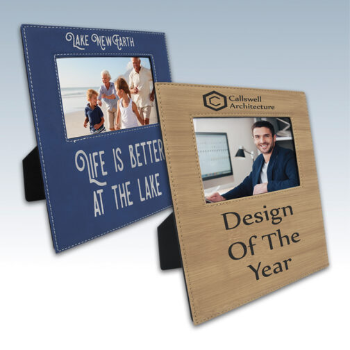 Leatherette 4x6 Photo Frame with Print Area - Image 4