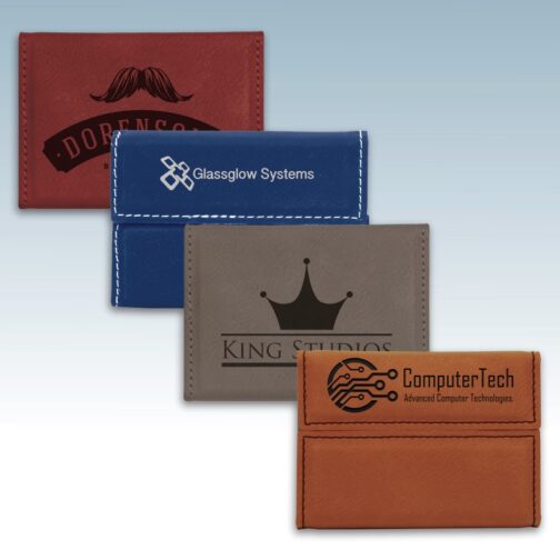 Leatherette Hard Cover Card Cases - Image 4