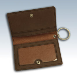 Leatherette ID Holder Keychains