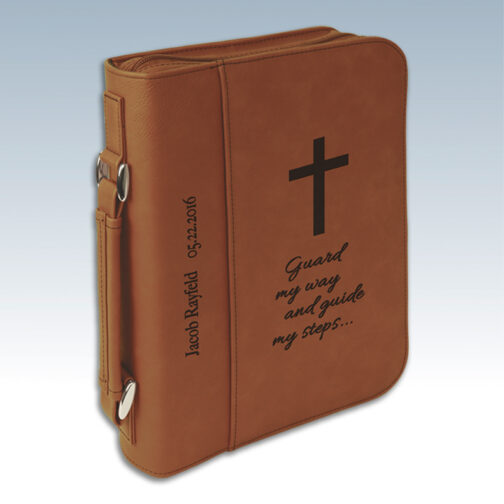 Leatherette Large Book or Bible Cover with Zipper