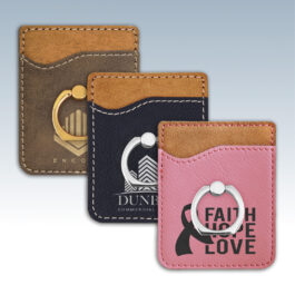 Leatherette Phone Wallet with Rings