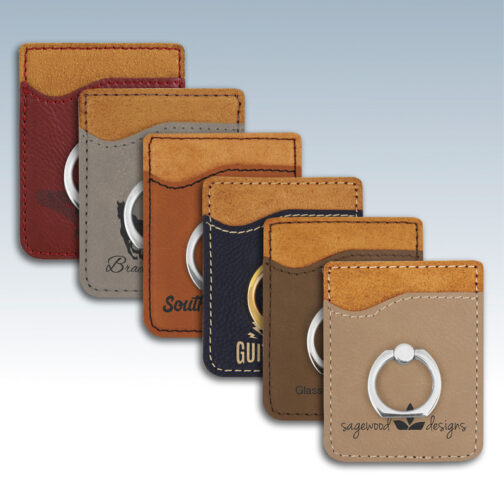 Leatherette Phone Wallet with Rings - Image 3