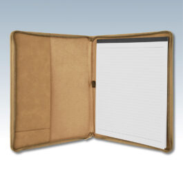 Leatherette Portfolio with Zipper