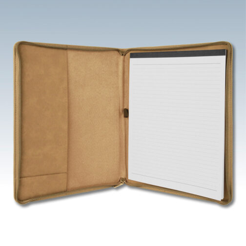 Leatherette Portfolio with Zipper - Image 2