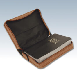 Leatherette Small Book or Bible Cover with Zipper