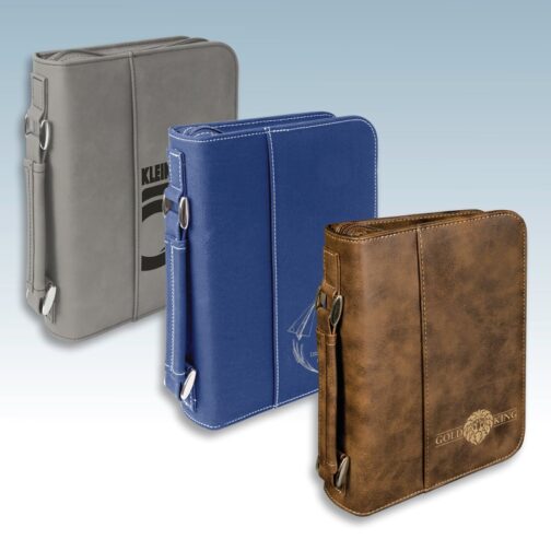 Leatherette Small Book or Bible Cover with Zipper - Image 5