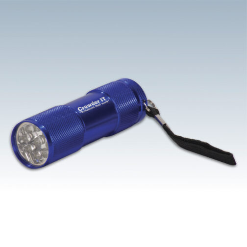9-LED Laserable Flashlight with Strap