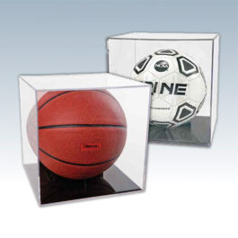 Basketball or Soccer BallQube Display Case with Grandstand Holder