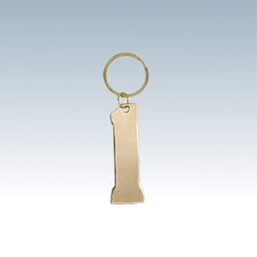 Brass Number 1 Keychains