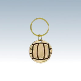 Brass Volleyball Keychains