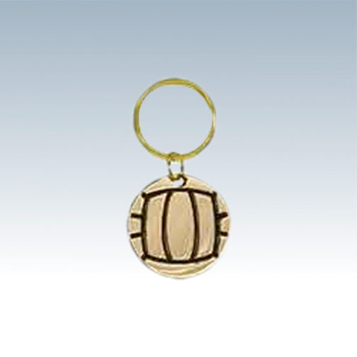 Brass Volleyball Keychains