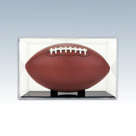 Clear Football BallQube Display Case with Grandstand Holder