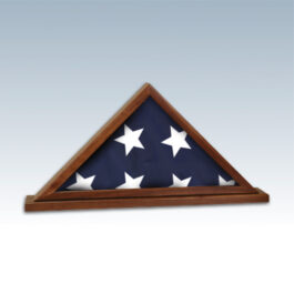 Genuine Walnut Flag Display Case with Base Attached