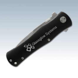 Knife, Black Anodized Aluminum Handle Knife