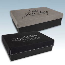 Leatherette Gift Box with Laserable Lid